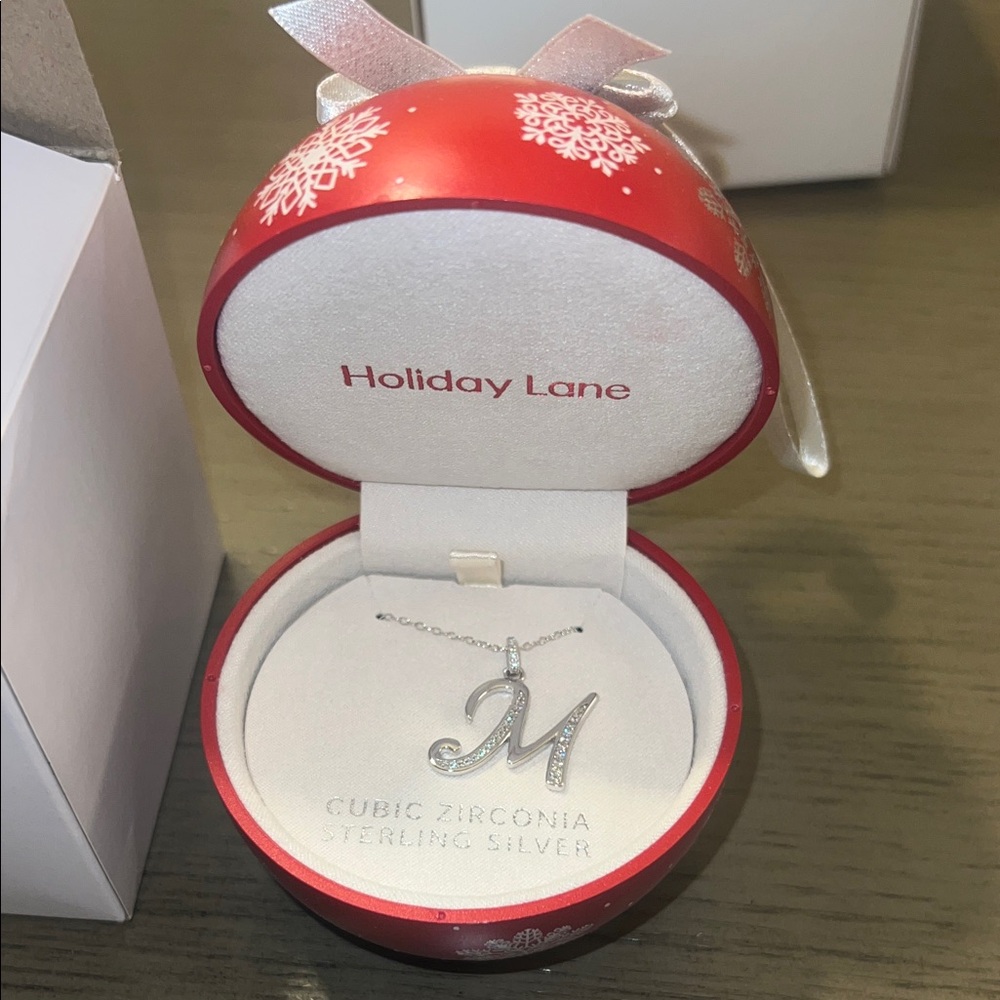 Holiday Lane Silver Initial Necklace